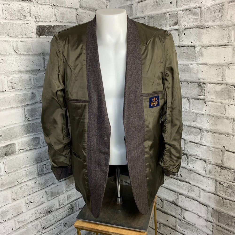 Vintage Union Made Wool Two Button Single Vent Lined Blazer Sport Coat - Picture 7 of 15